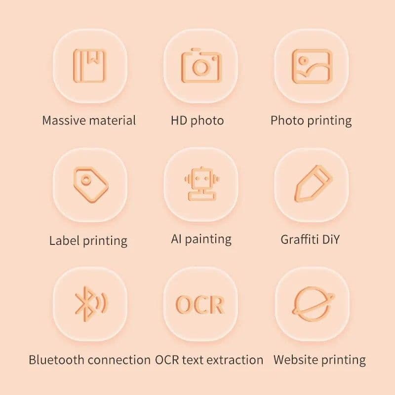 image-Portable Mini Label Printer Photo Thermal Adhesive Labels Printers