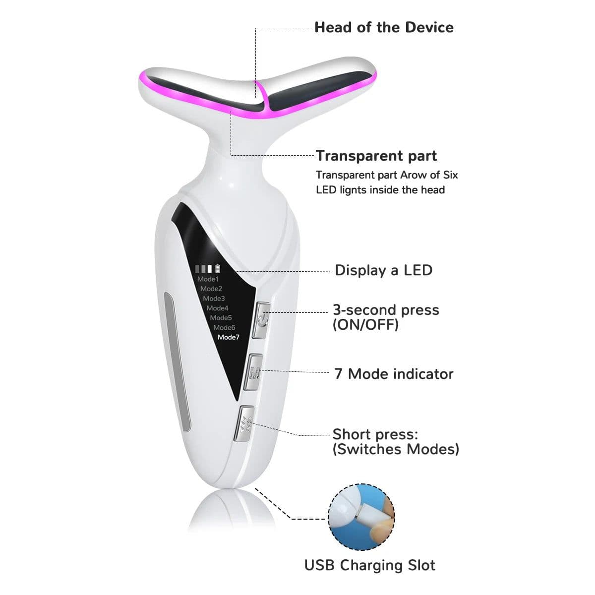 image-Neck Beauty Instrument Face and Neck Massager Suitable for Women's