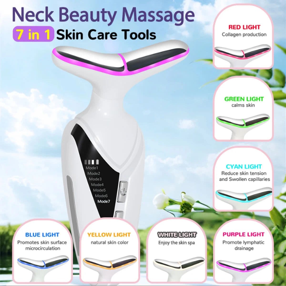 image-Neck Beauty Instrument Face and Neck Massager Suitable for Women's
