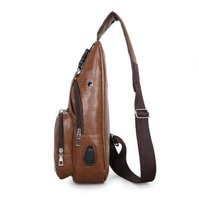 image-Chest Bag With USB Charging Port For Men