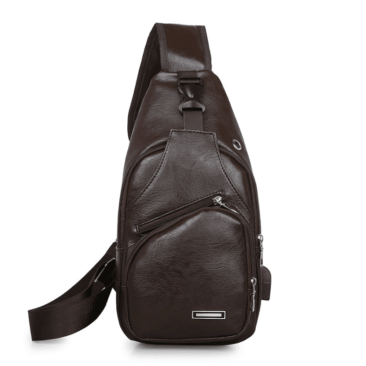image-Chest Bag With USB Charging Port For Men