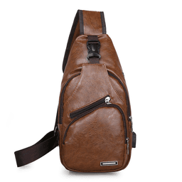image-Chest Bag With USB Charging Port For Men