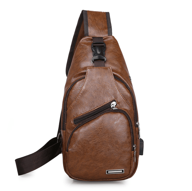 image-Chest Bag With USB Charging Port For Men