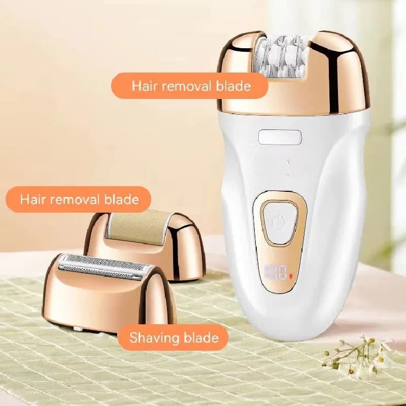image-Women Electric Epilator Rechargeable Hair Remover Waterproof Callus