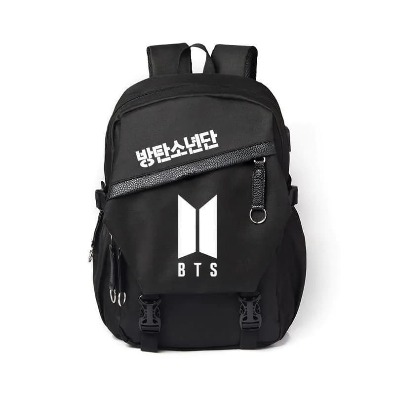 image-Male And Female Students Canvas Travel Backpack