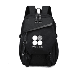 image-Male And Female Students Canvas Travel Backpack