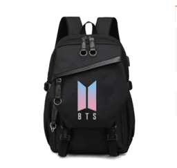 image-Male And Female Students Canvas Travel Backpack