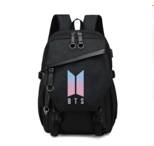 image-Male And Female Students Canvas Travel Backpack