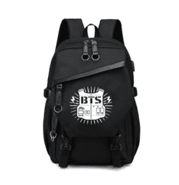 image-Male And Female Students Canvas Travel Backpack