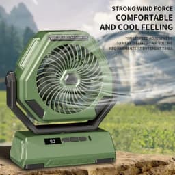 image-6000mAh Camping Fan Rechargeable Outdoor Fan Ceiling Oscillating Fan