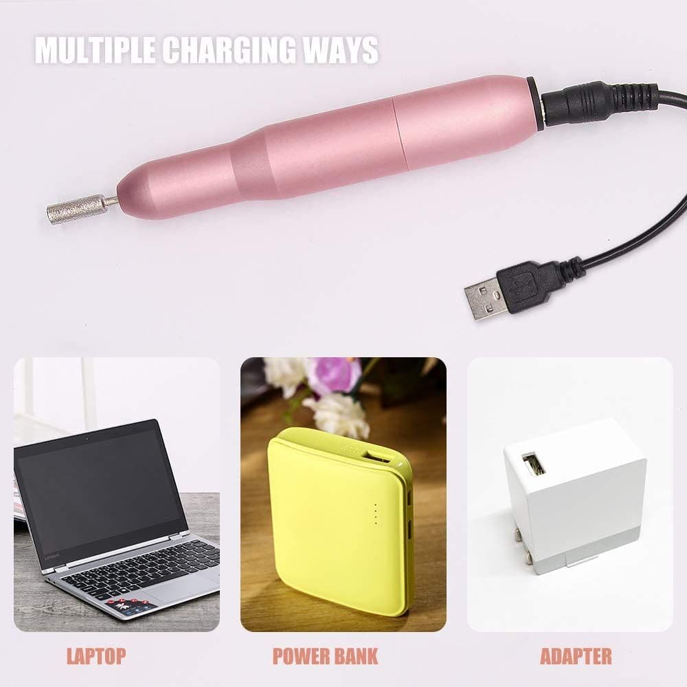 image-USB Electric Nail File Nail Sander Professional Nails Manicure Machine