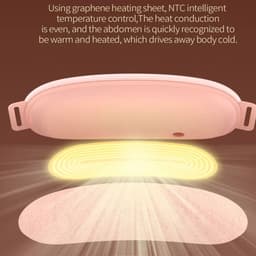 image-Cordless Massage Heating Pad Vibration Warm Waist Belt Smart Massager