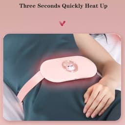 image-Cordless Massage Heating Pad Vibration Warm Waist Belt Smart Massager