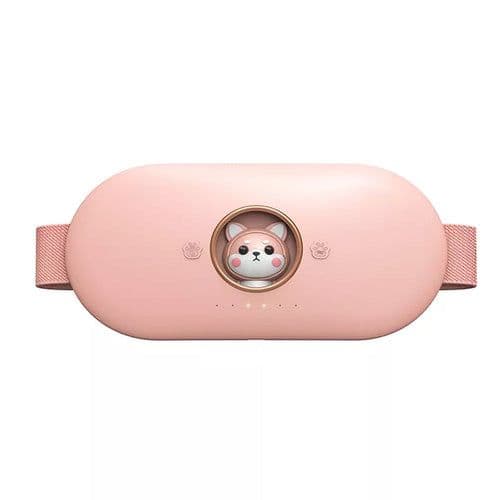image-Cordless Massage Heating Pad Vibration Warm Waist Belt Smart Massager