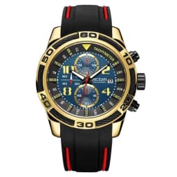image-Men's Sports Business Silicone Band Quartz Watch