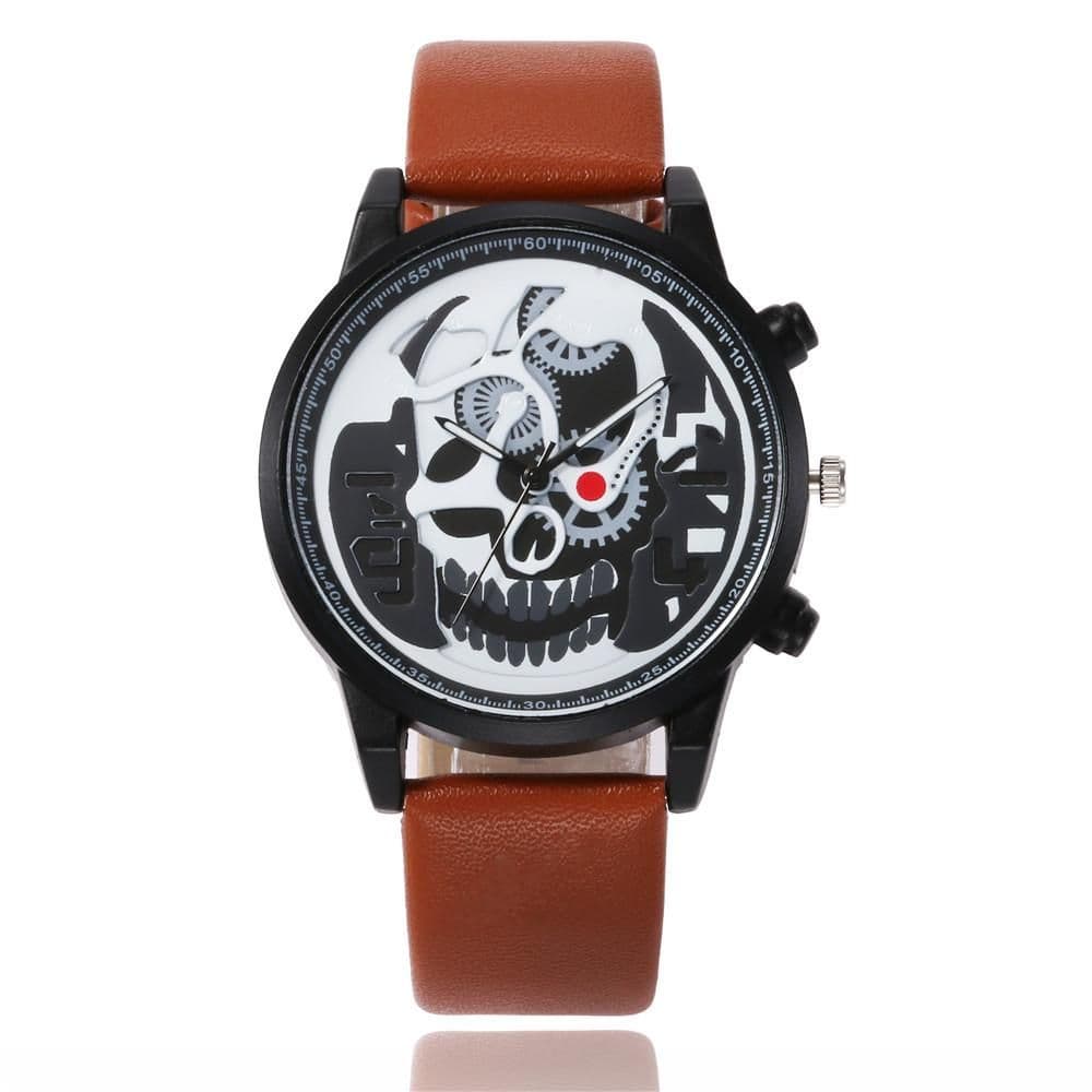 image-Fashion Casual Skull Pattern Quartz Watch For Men
