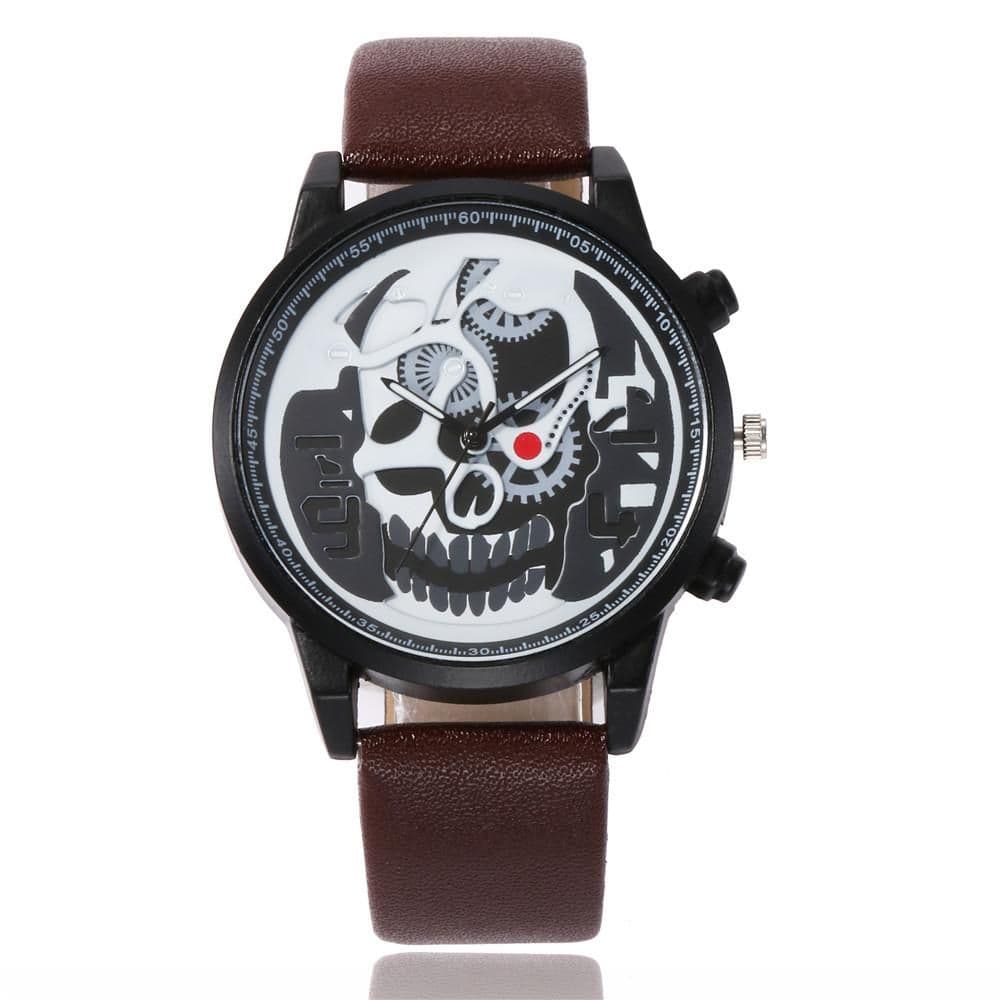 image-Fashion Casual Skull Pattern Quartz Watch For Men