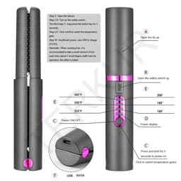 image-Flat Iron Mini 2 IN 1 Wireless Hair Straightener with USB Charging