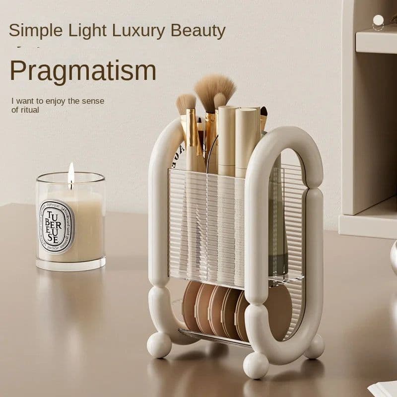 image-Light Luxury Minimalist Makeup Brush Storage Cylinder Dresser Desktop