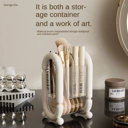 image-Light Luxury Minimalist Makeup Brush Storage Cylinder Dresser Desktop