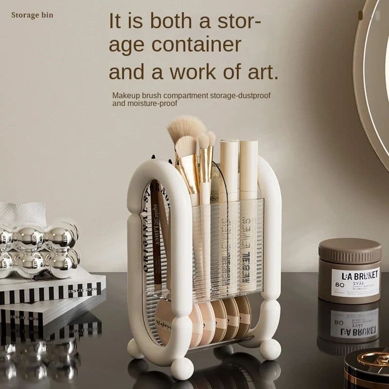 image-Light Luxury Minimalist Makeup Brush Storage Cylinder Dresser Desktop