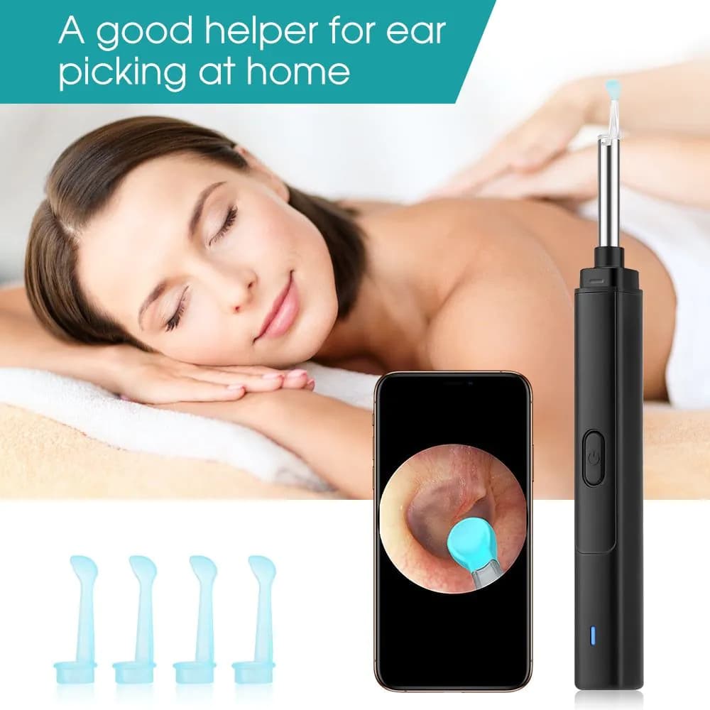 image-4.5mm Ear Cleaner Otoscope Ear Wax Cleaning Tool Endoscope Ear Pick