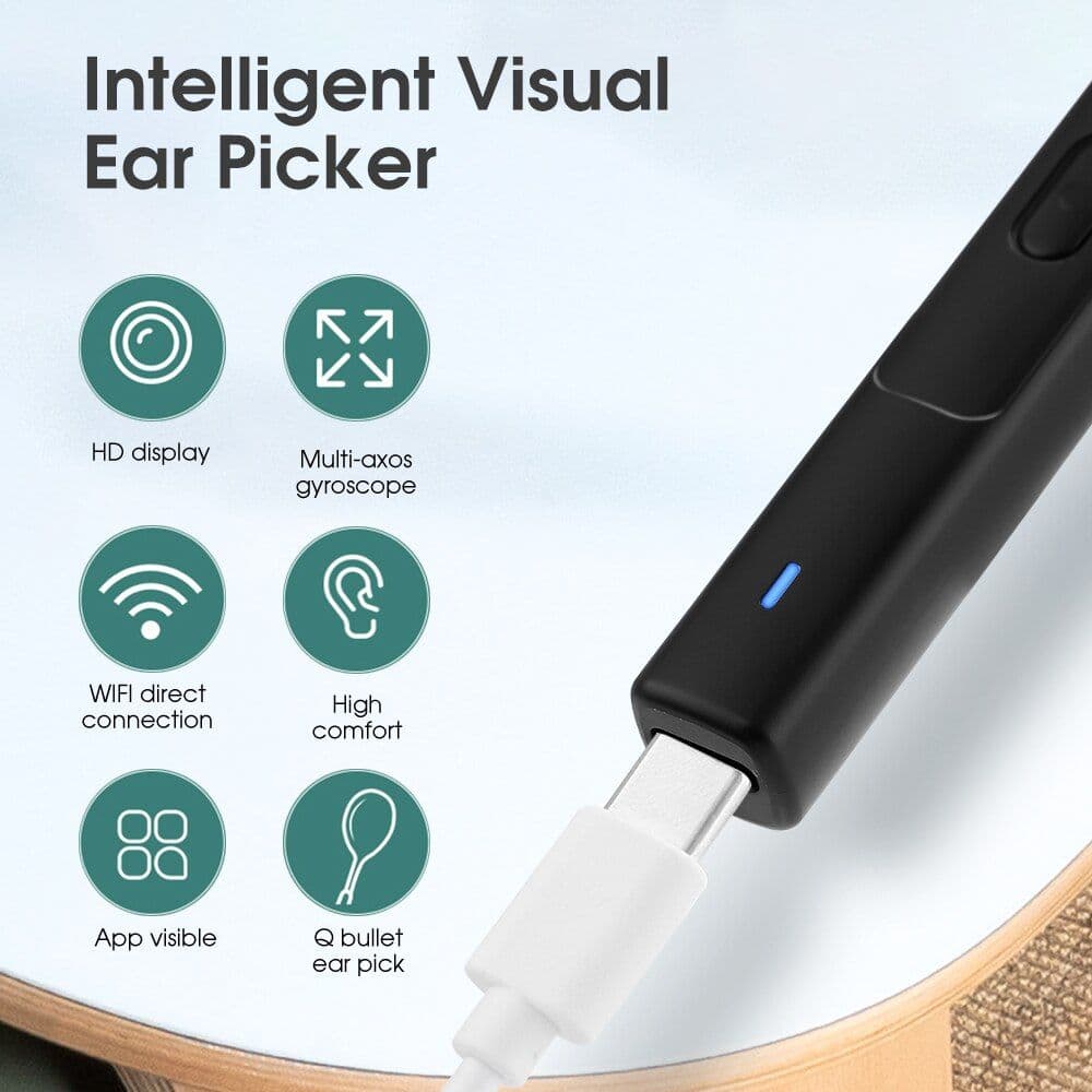 image-4.5mm Ear Cleaner Otoscope Ear Wax Cleaning Tool Endoscope Ear Pick