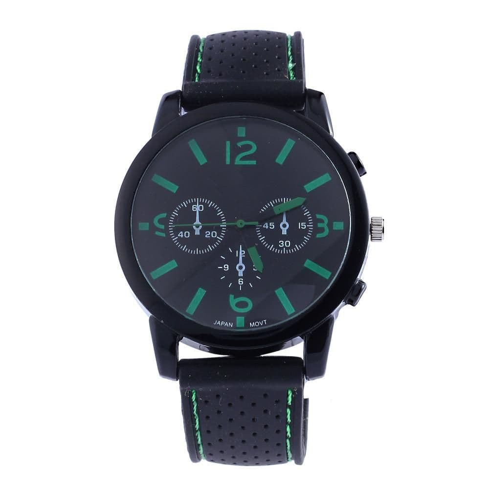 image-Leather Band Three-eye Sports Watch For Men