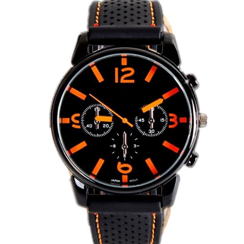 image-Leather Band Three-eye Sports Watch For Men