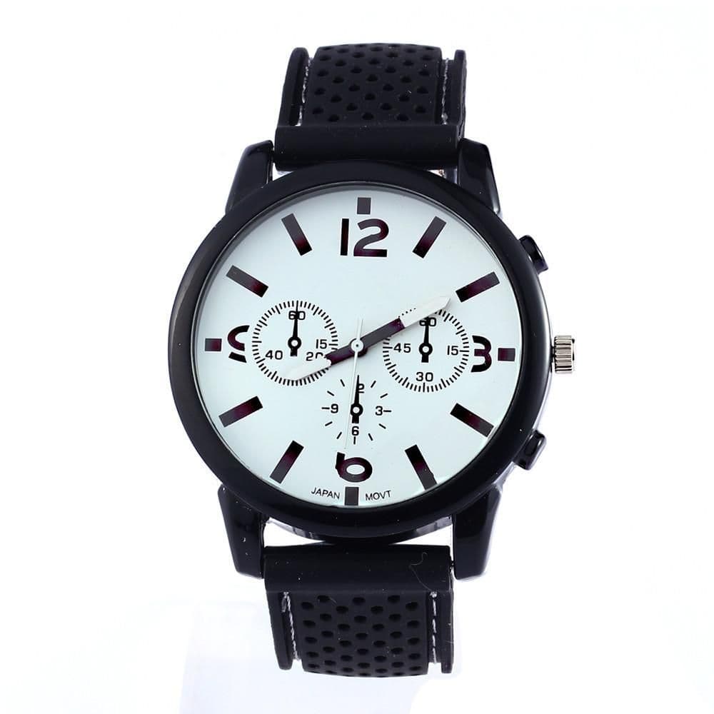 image-Leather Band Three-eye Sports Watch For Men