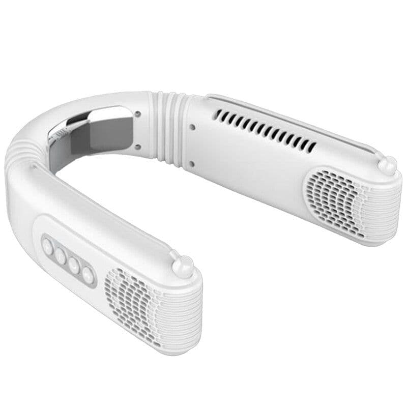 image-Cooling Wireless Hanging Neck Fan with Bluetooth Headset