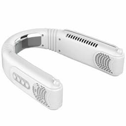 image-Cooling Wireless Hanging Neck Fan with Bluetooth Headset