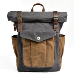 image-High Quality Fashion Simple Canvas Travel Backpack