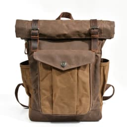 image-High Quality Fashion Simple Canvas Travel Backpack