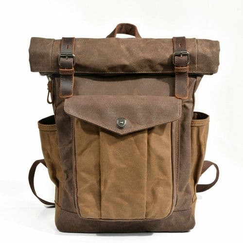 image-High Quality Fashion Simple Canvas Travel Backpack