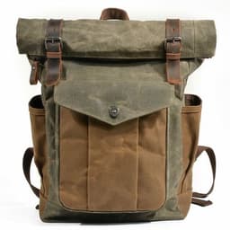 image-High Quality Fashion Simple Canvas Travel Backpack