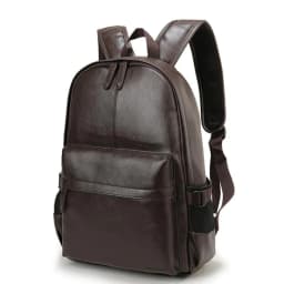 image-Casual Leather Waterproof Travel Backpack For Men
