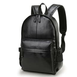 image-Casual Leather Waterproof Travel Backpack For Men