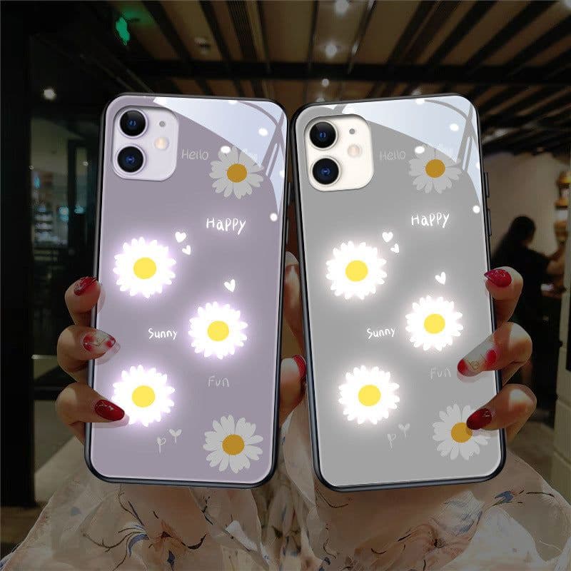 image-Compatible with Apple , Incoming Light Flash Back Shell Case