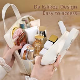 image-Portable Large Capacity Shell Cosmetic Bag Waterproof Makeup Storage