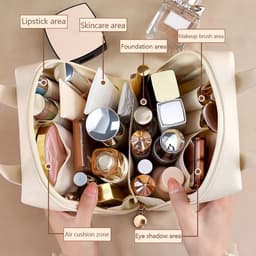 image-Portable Large Capacity Shell Cosmetic Bag Waterproof Makeup Storage
