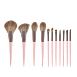 image-11pcs Makeup Brushes Set Cone Wooden Handle Foundation Eyeshadow Loose