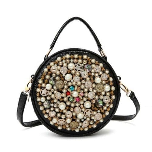 image-Female Vintage Pearl Design Evening Messenger Bag