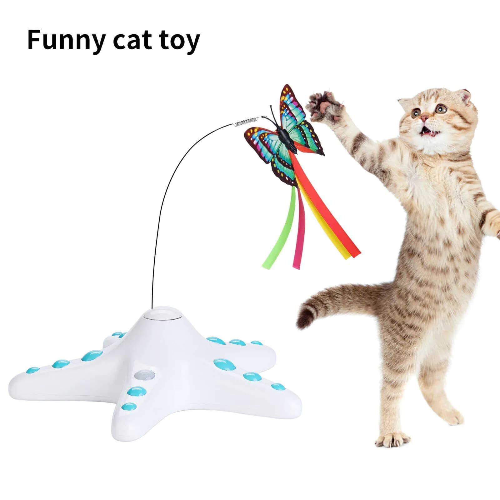image-Electric Cat Toys With Fluttering Butterfly