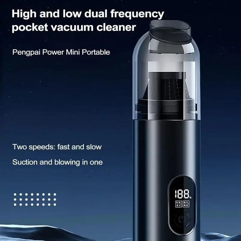 image-Car Vacuum Cleaner Digital Display Portable Mini Handheld Wireless
