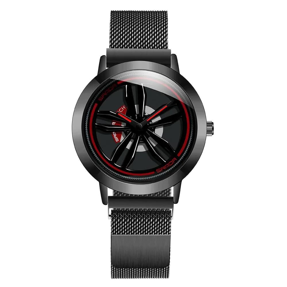 image-Automobile Wheel Style Quartz Watch