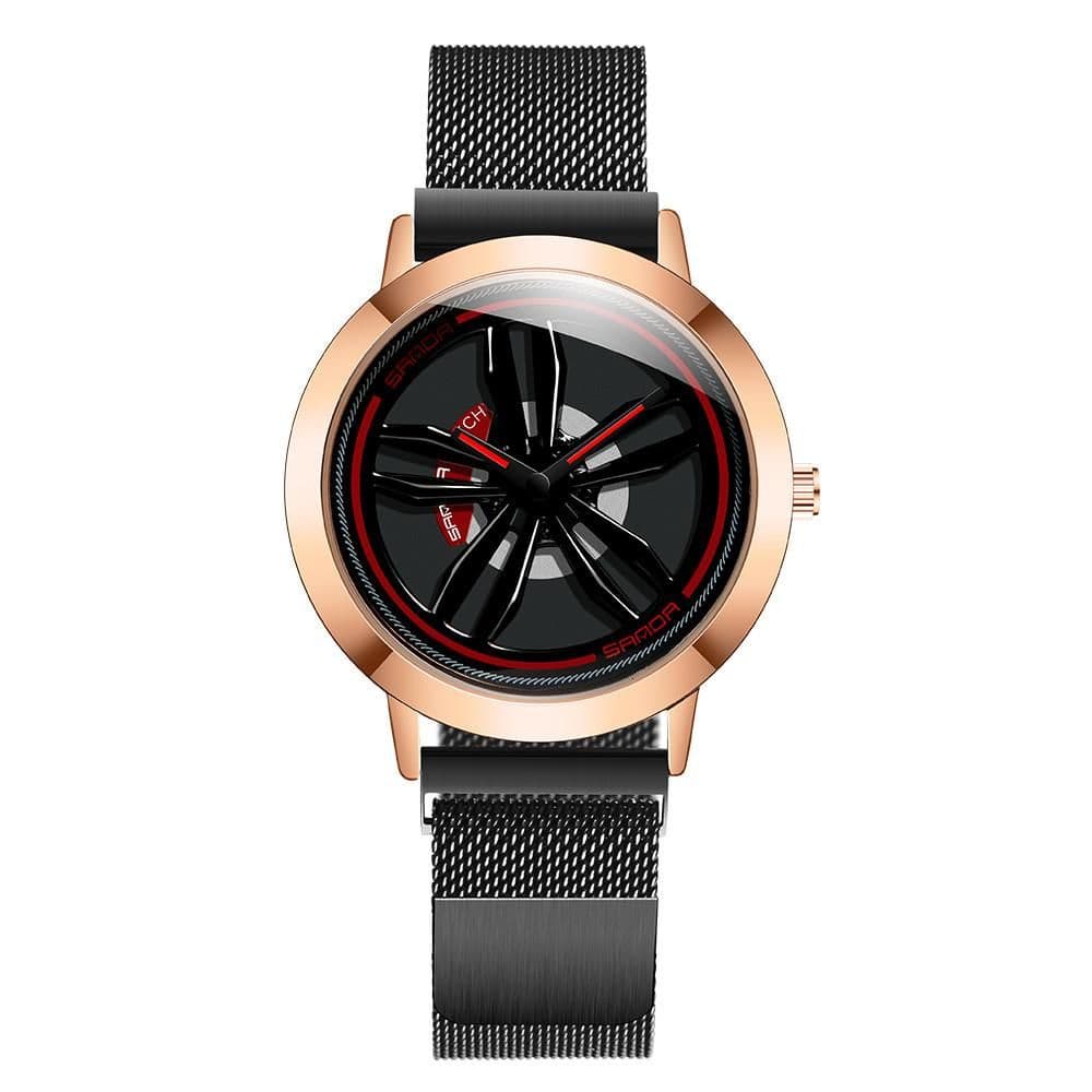 image-Automobile Wheel Style Quartz Watch