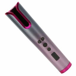 image-Automatic Hair Curler Wireless Rotating Curling Iron Portable LED