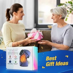 image-Electric Heating Knee Shoulder Massager Pad Brace LED Vibrators