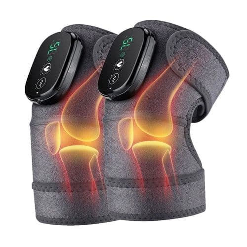 image-Electric Heating Knee Shoulder Massager Pad Brace LED Vibrators